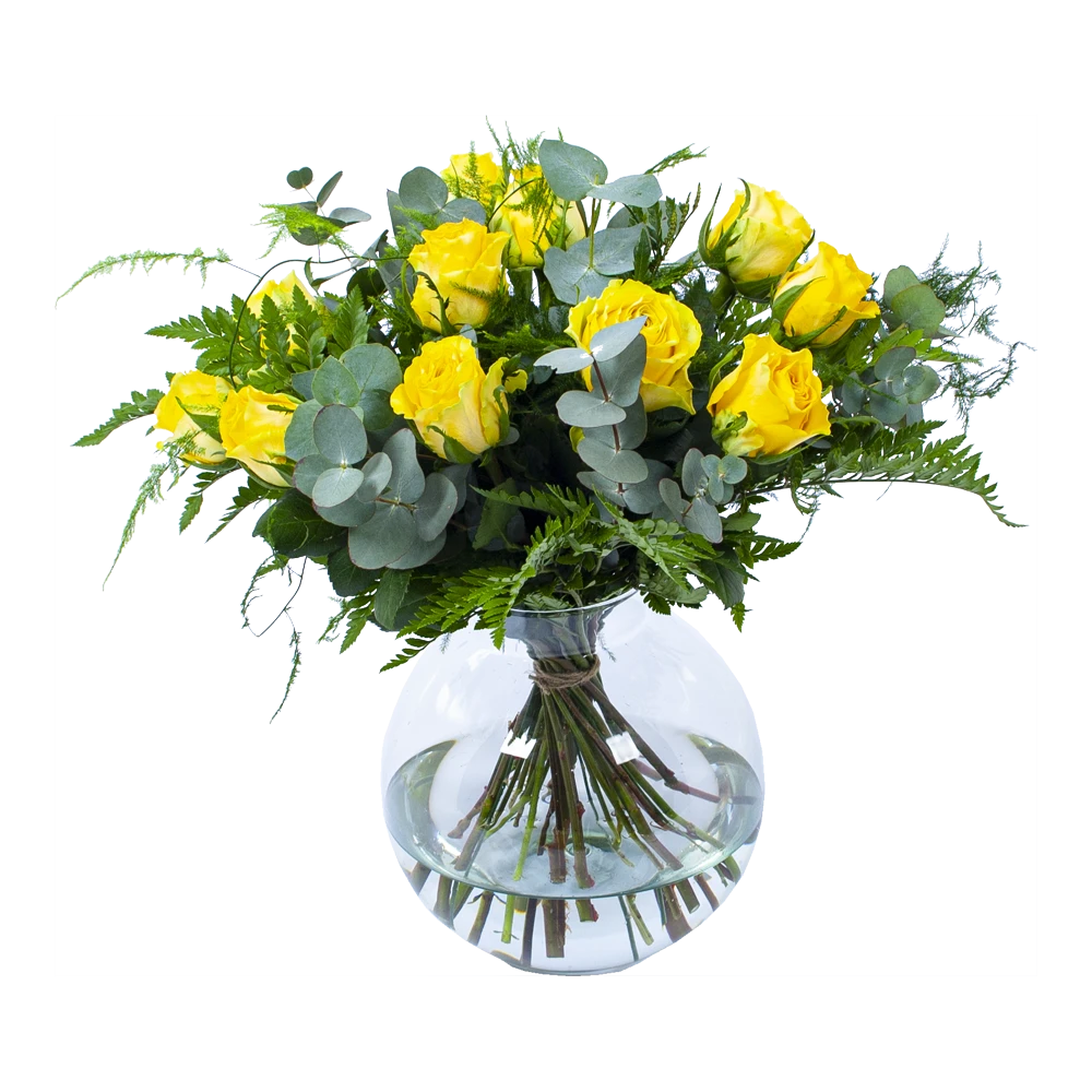 Boeket Rosa Geel Middel 3 Boeket Rosa Geel Middel