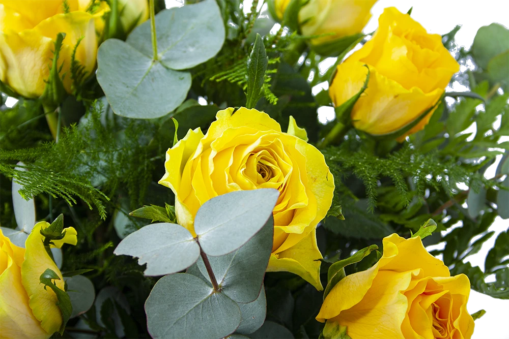 Boeket Rosa Geel Klein 5 Boeket Rosa Geel Klein - Afbeelding 3