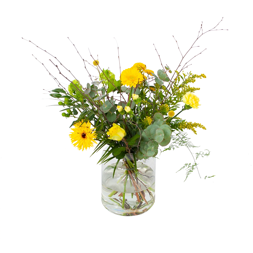 Boeket Vrolijk Geel Middel 3 Boeket Vrolijk Geel Middel