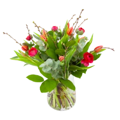 Boeket Vrolijk Roze Middel