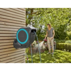 Wandslangenbox RollUp - S - 15m - Blauw - Gardena -FloraHome Verkoopwinkel wandslangenbox rollup s 15m blauw gardena 7 7
